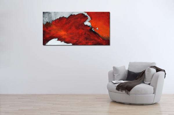 Acrylbilder kaufen rot weiß schwarz abstrakt Nr 2004